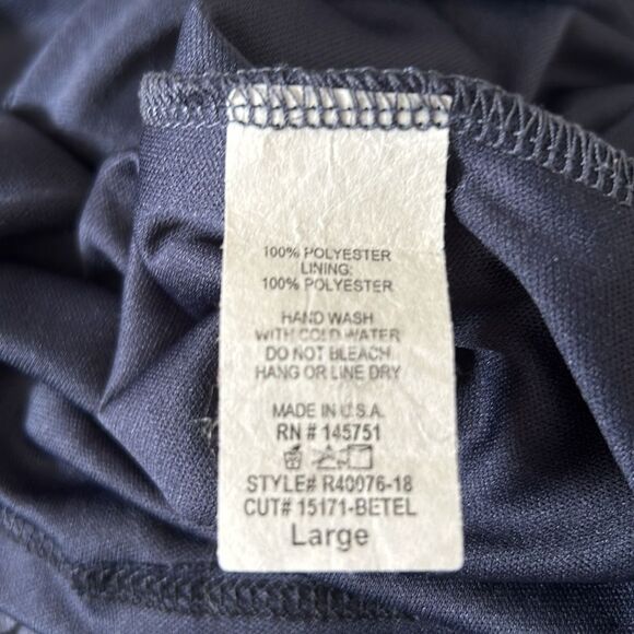 Peach Love California Navy Floral Off Shoulder Romper Size Large - Picture 11 of 12